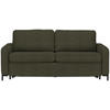 SCHLAFSOFA in Textil Dunkelgrün  - Dunkelgrün/Schwarz, Konventionell, Textil/Metall (187/84/97cm) - Welnova