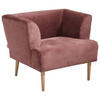 SESSEL Plüsch Rosa    - Buchefarben/Rosa, Design, Holz/Textil (85/71/80cm) - Hom`in