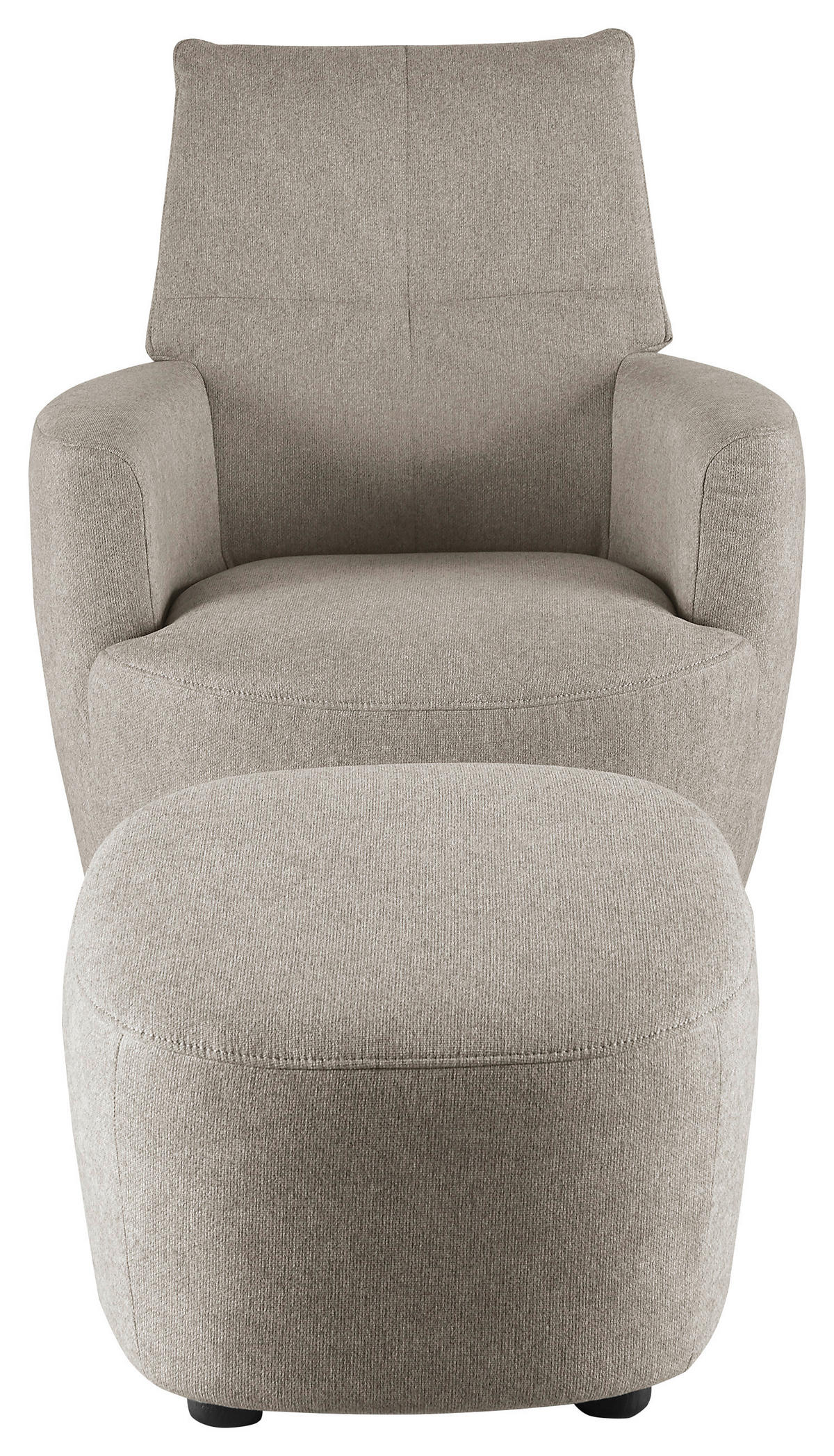 SESSEL Webstoff Beige    - Beige/Schwarz, Design, Textil/Metall (80/96/88cm) - SetOne by Musterring