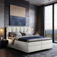 BOXSPRINGBETT 180/200 cm  in Weiß  - Schwarz/Weiß, Trend, Textil/Metall (180/200cm) - Esposa