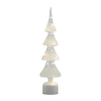 DEKOBAUM  - Klar/Weiß, LIFESTYLE, Glas (12,5/51cm) - X-Mas