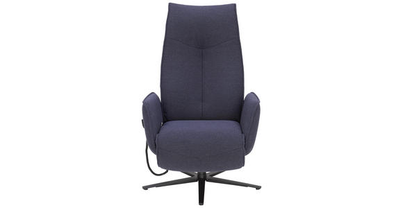 RELAXSESSEL in Textil Dunkelblau - Anthrazit/Dunkelblau, Design, Textil/Metall (71/114/84cm) - Johann Jakob