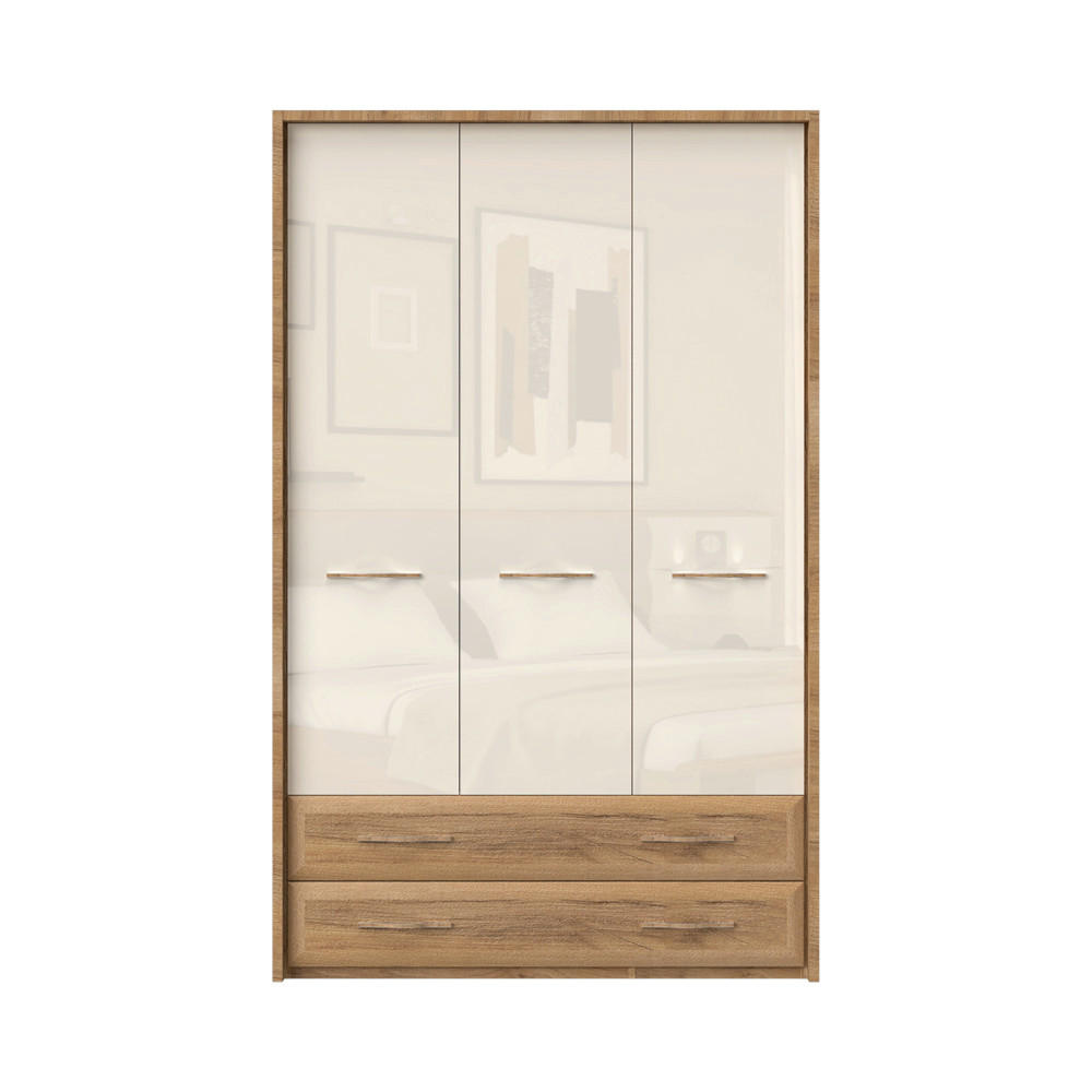 ORMAR SA KLASIČNIM VRATIMA bež  142/226/60 cm  - bež, Dizajnerski, metal/pločasti materijal (142/226/60cm)