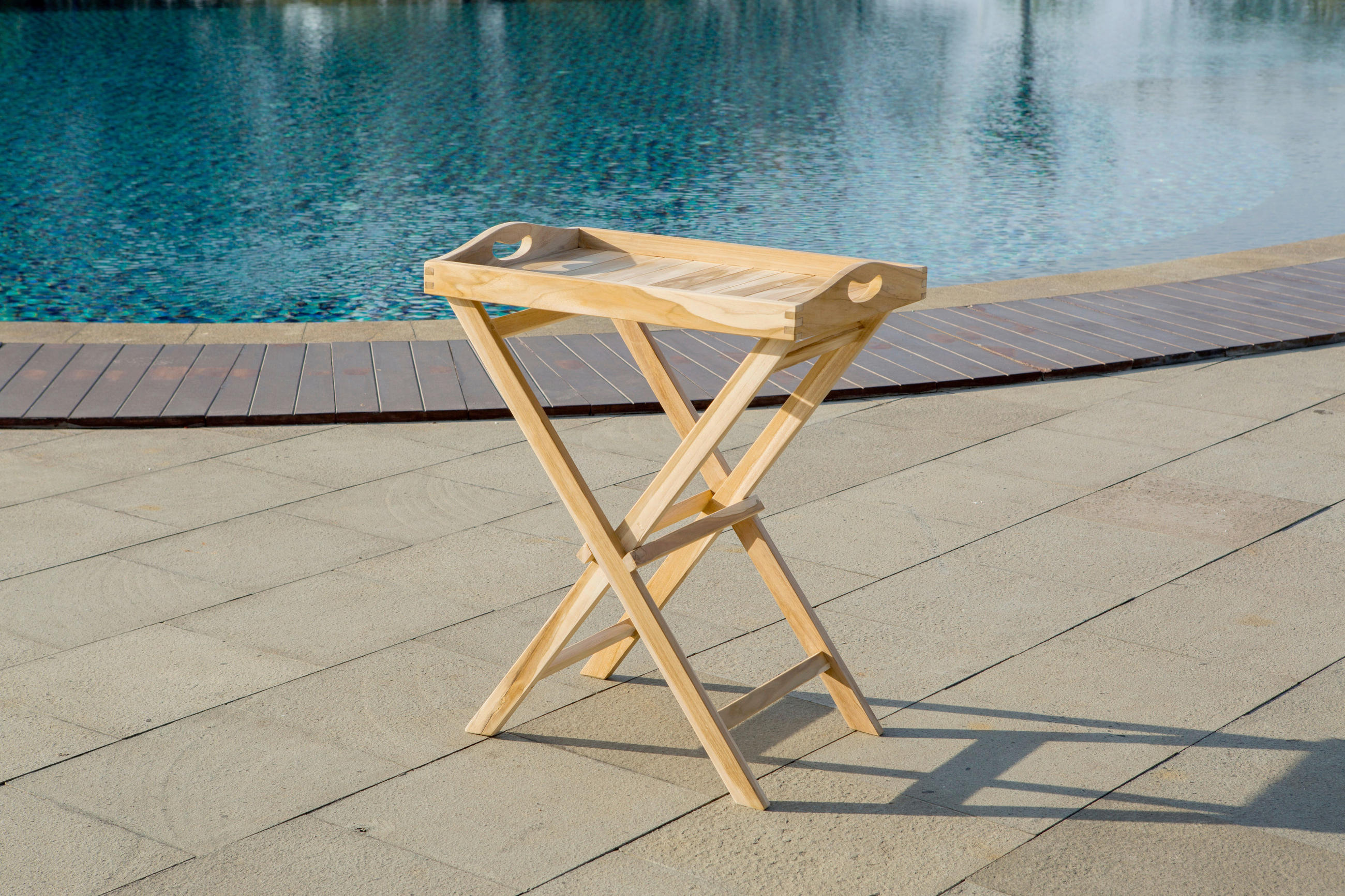 Gardenson Gartenbeistelltisch Natur 40x65x60 cm