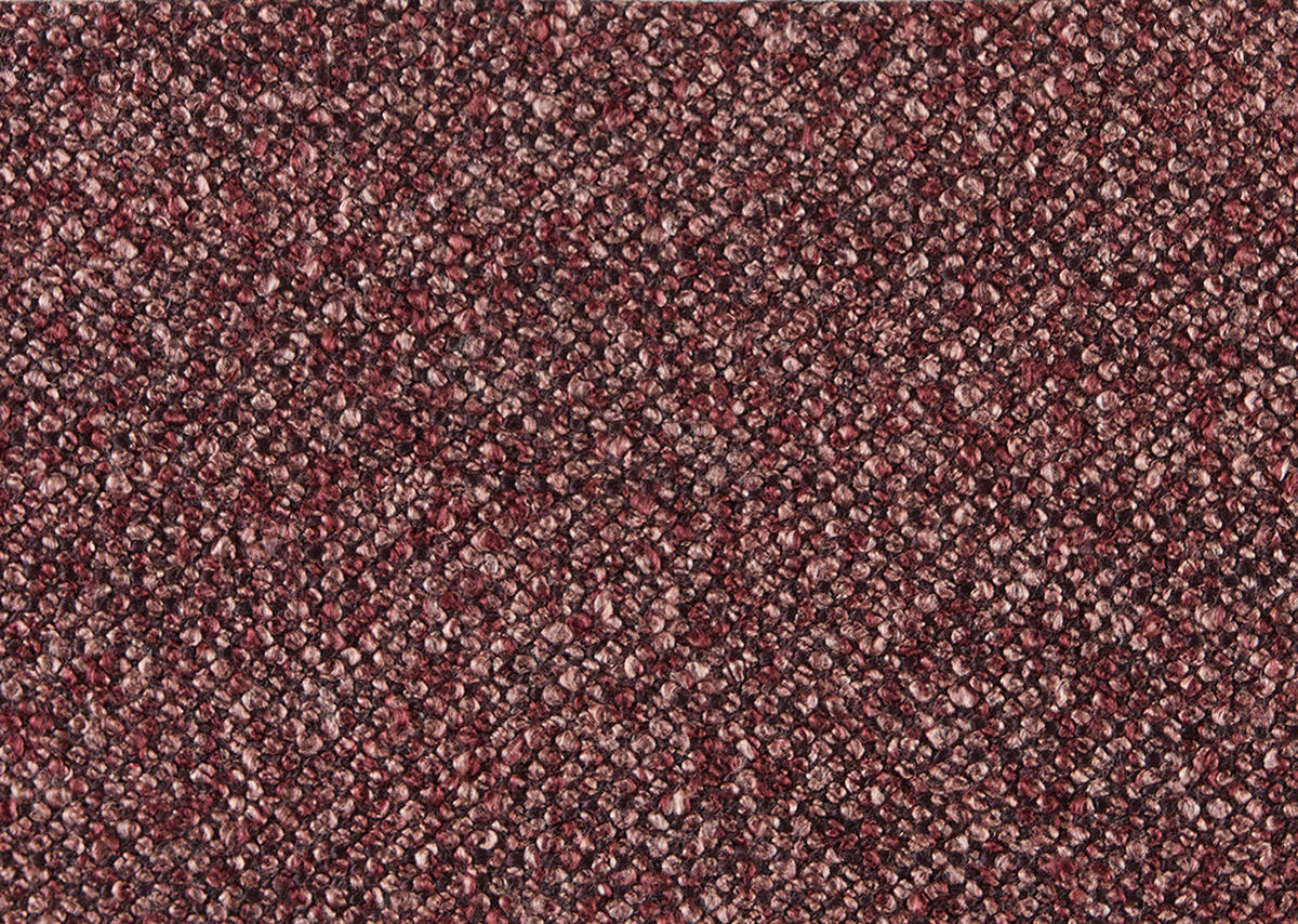 ECKSOFA in Bouclé Bordeaux  - Bordeaux/Schwarz, Modern, Textil/Metall (186/330cm) - Johann Jakob