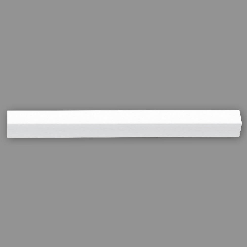 ZIERLEISTE 200/2,2/2,2 cm Weiß Kunststoff  - Weiß, Design, Kunststoff (200/2,2/2,2cm)