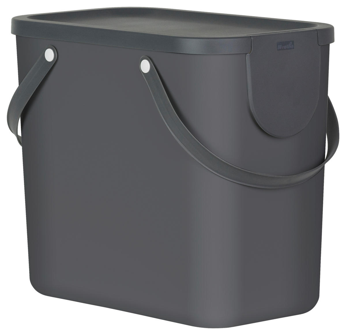 ABFALLSAMMLER 25 l  Kunststoff  - Anthrazit, Basics, Kunststoff (23,5/34/40cm) - Rotho