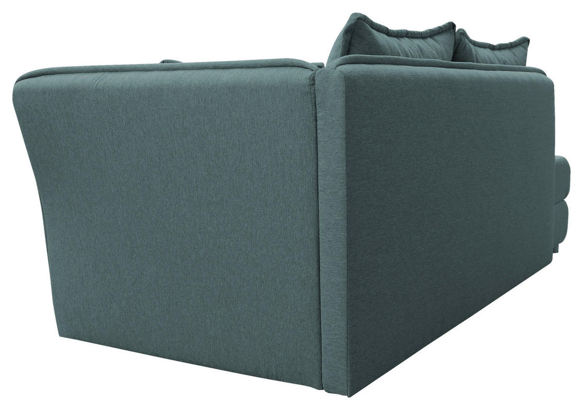 LIEGE Flachgewebe Petrol  - Silberfarben/Petrol, Design, Kunststoff/Textil (224/84/99/107cm) - MID.YOU
