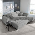 ECKSOFA  in Mikrofaser Hellgrau  301/207 cm  - Chromfarben/Hellgrau, Design, Textil/Metall (301/207cm) - Xora