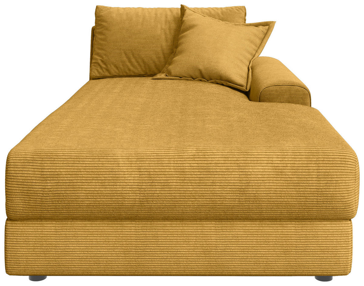 BIGSOFA Cord Senfgelb  - Senfgelb/Schwarz, MODERN, Kunststoff/Textil (117/93/190cm) - Carryhome