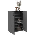 SCHUHSCHRANK  in 70/106/33,4 cm  - Anthrazit/Schwarz, KONVENTIONELL, Holzwerkstoff/Kunststoff (70/106/33,4cm) - Xora