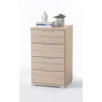 NOĆNI ORMARIĆ hrast Sonoma   - srebrne boje/hrast Sonoma, Design, drvni materijal (46/79/42cm) - Boxxx