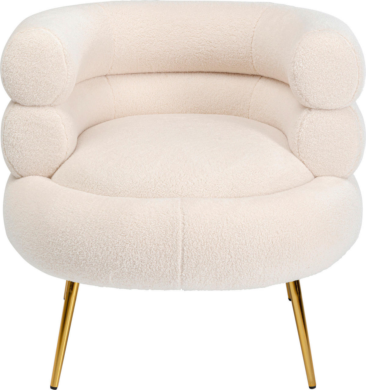 COCKTAILSESSEL - Goldfarben/Creme, Textil/Metall (74/77/73cm) - Kare-Design