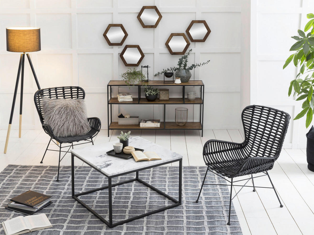 SPIEGEL 35/35/4 cm  - Naturfarben, Design, Glas/Holz (35/35/4cm) - MID.YOU