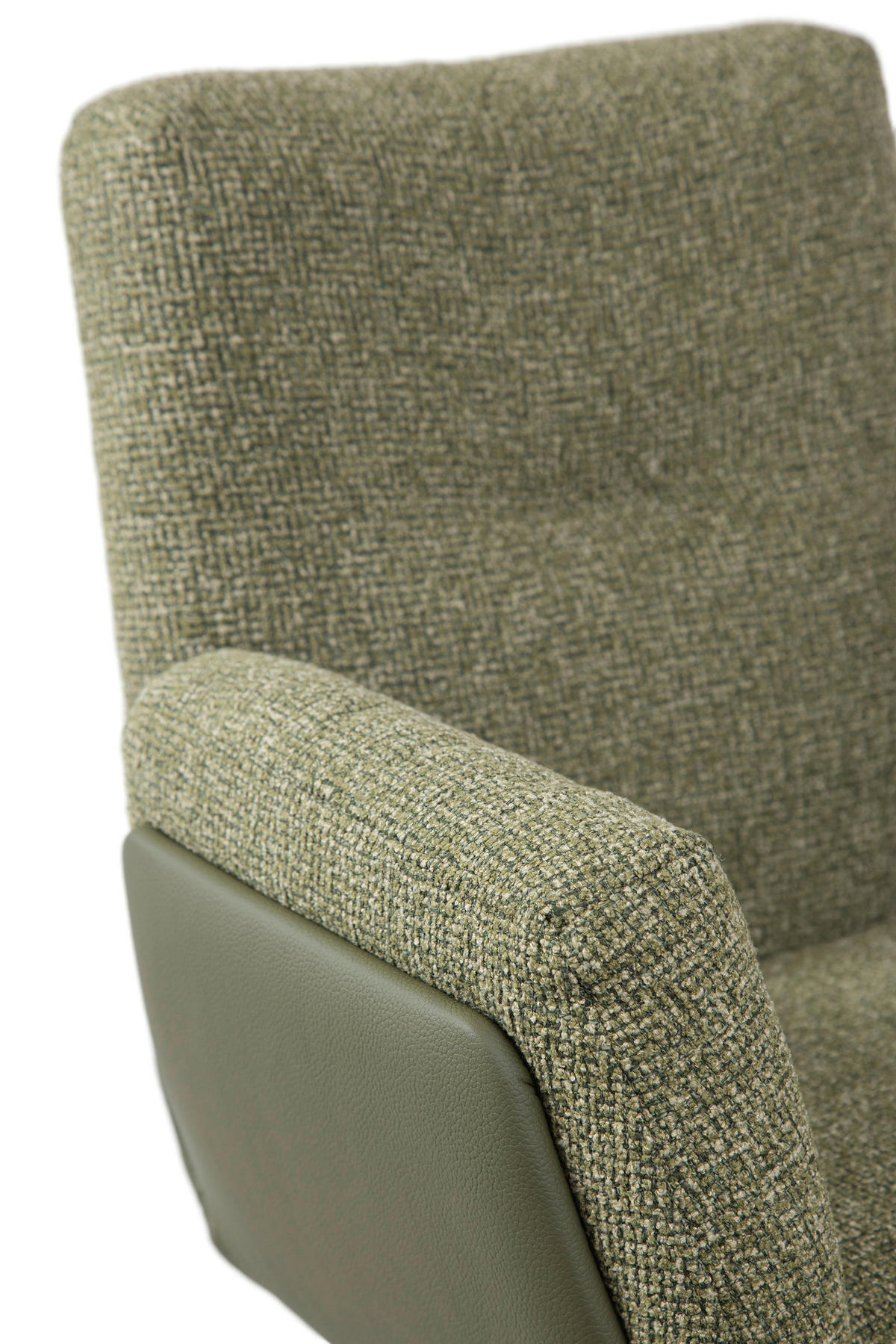 ARMLEHNSTUHL  Sitzfläche 360° drehbar, automatische Rückholfunktion Webstoff  Grün, Eichefarben  - Eichefarben/Grün, Design, Holz/Textil (62/89/66,5cm) - Johann Jakob