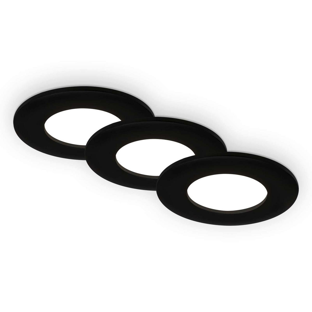 VGRADNA SVETILKA ZA KOPALNICO       8,5 cm      4000 K - črna, Basics, umetna masa (8,5cm)