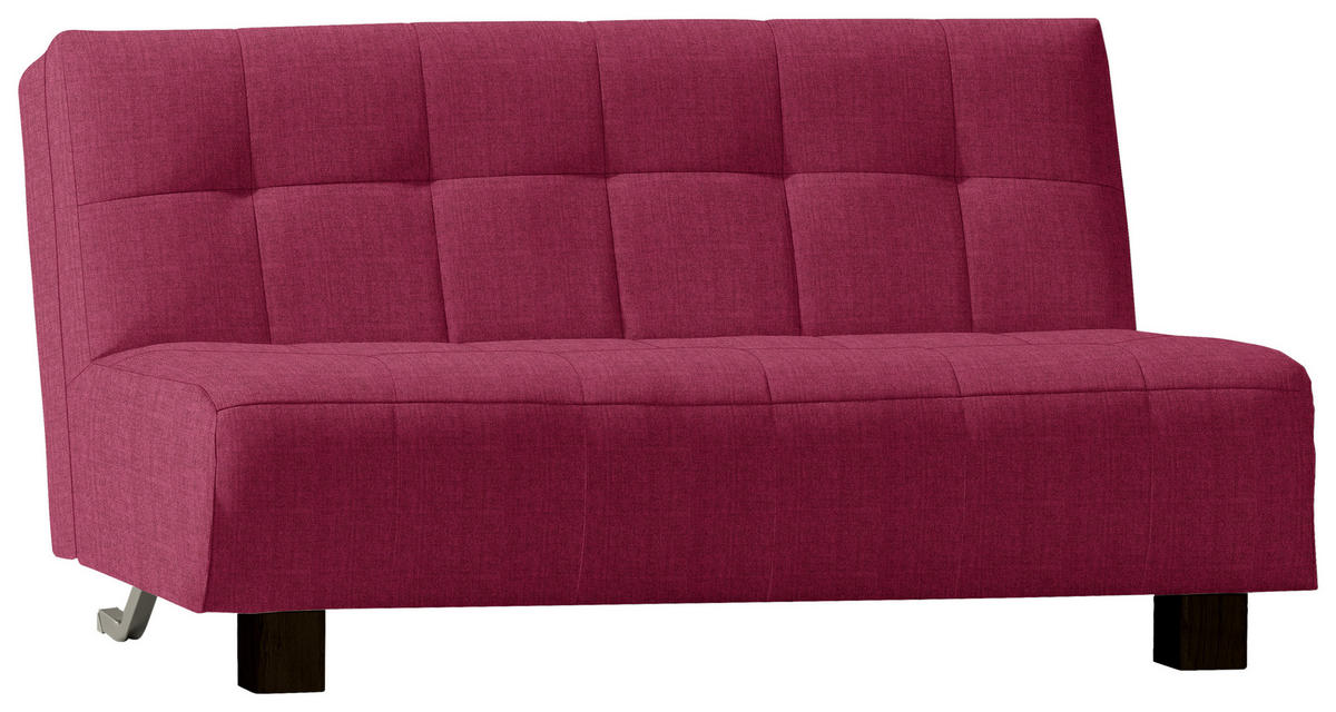 SCHLAFSOFA Rot  - Rot/Schwarz, Design, Textil/Metall (165/92/102cm) - Novel
