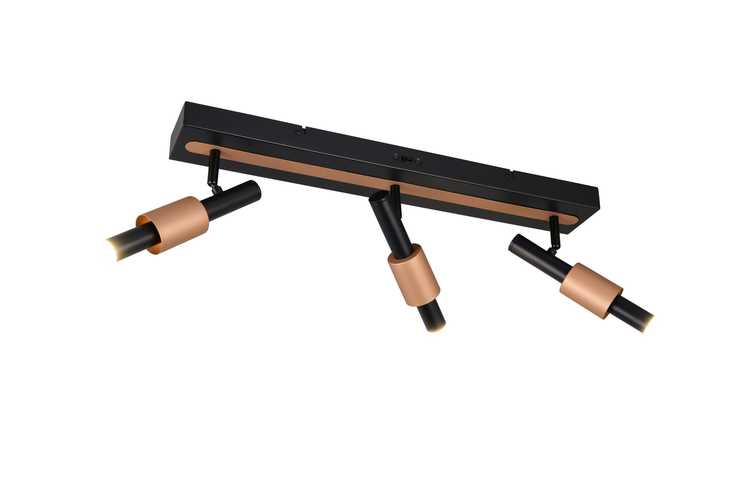 LED-STRAHLER 20,5/63/20,5 cm   - Schwarz/Braun, Basics, Metall (20,5/63/20,5cm) - Trio Leuchten