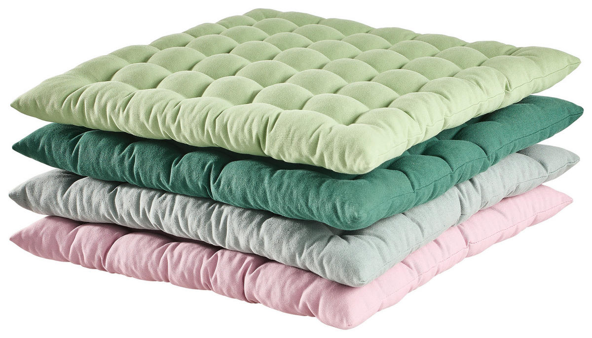 SITZKISSEN  - Pastellblau, Basics, Textil (38/38/4cm) - Bio:Vio