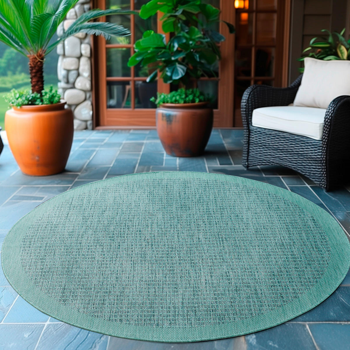 OUTDOORTEPPICH 200 cm GIZA Blau  - Blau, Basics, Textil (200cm) - Novel