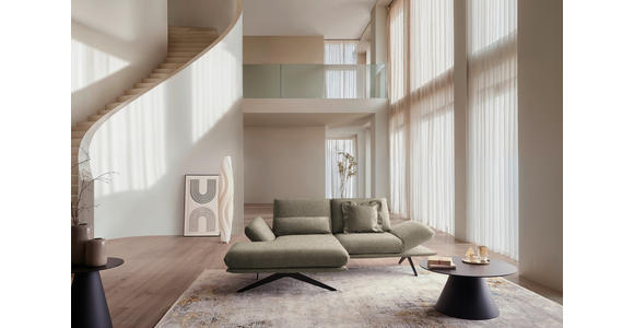 ECKSOFA  in Flachgewebe Hellbraun  155/234 cm  - Hellbraun/Schwarz, Design, Textil/Metall (155/234cm) - Dieter Knoll