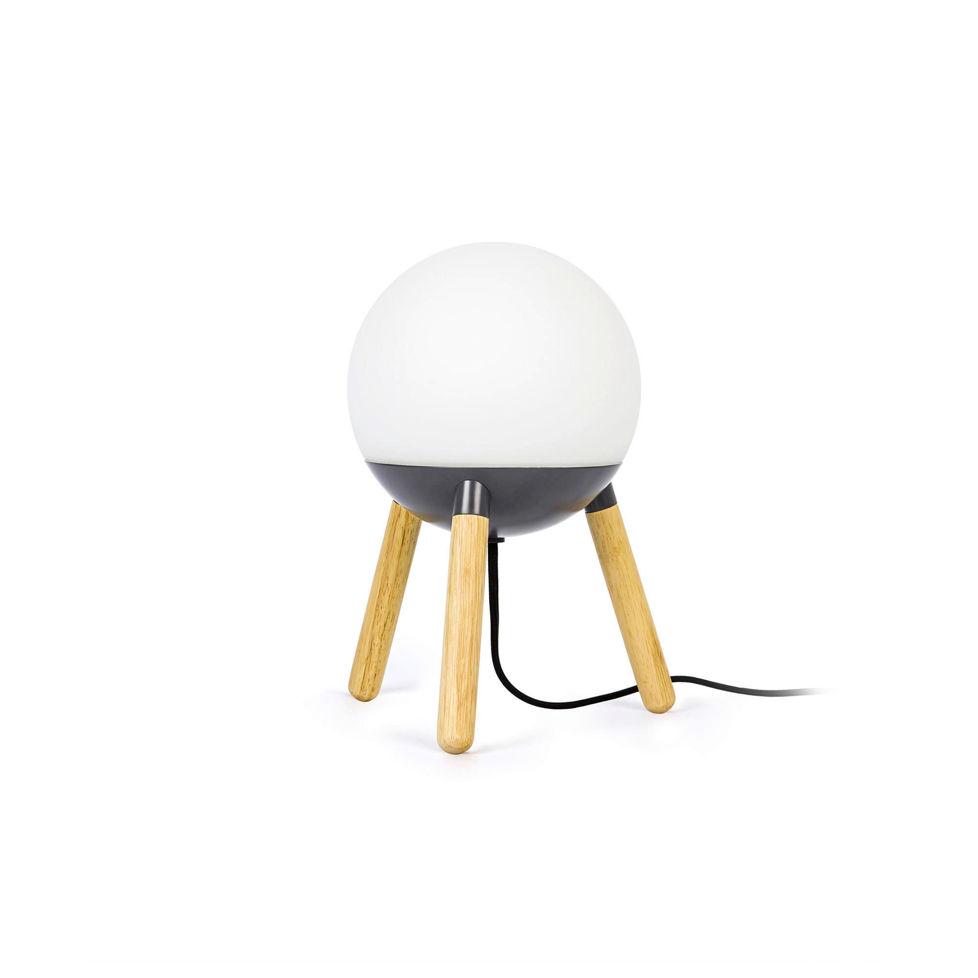 TISCHLEUCHTE 21/21/30 cm  - Dunkelgrau, Natur, Metall (21/21/30cm)