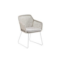 ARMLEHNSTUHL  in Aluminium Textilgeflecht  - Taupe/Beige, Design, Textil/Metall (60/86/63cm)
