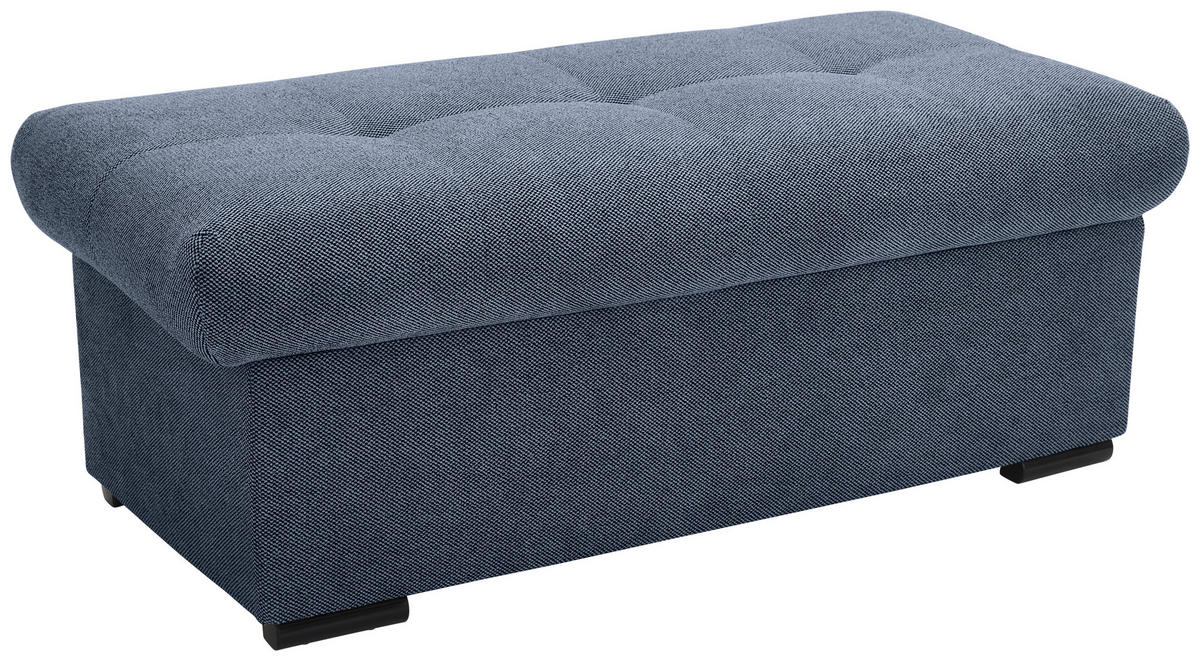 HOCKERBANK 108/42/54 cm Flachgewebe Anthrazit Kunststoff  - Anthrazit/Schwarz, Design, Kunststoff/Textil (108/42/54cm) - Xora