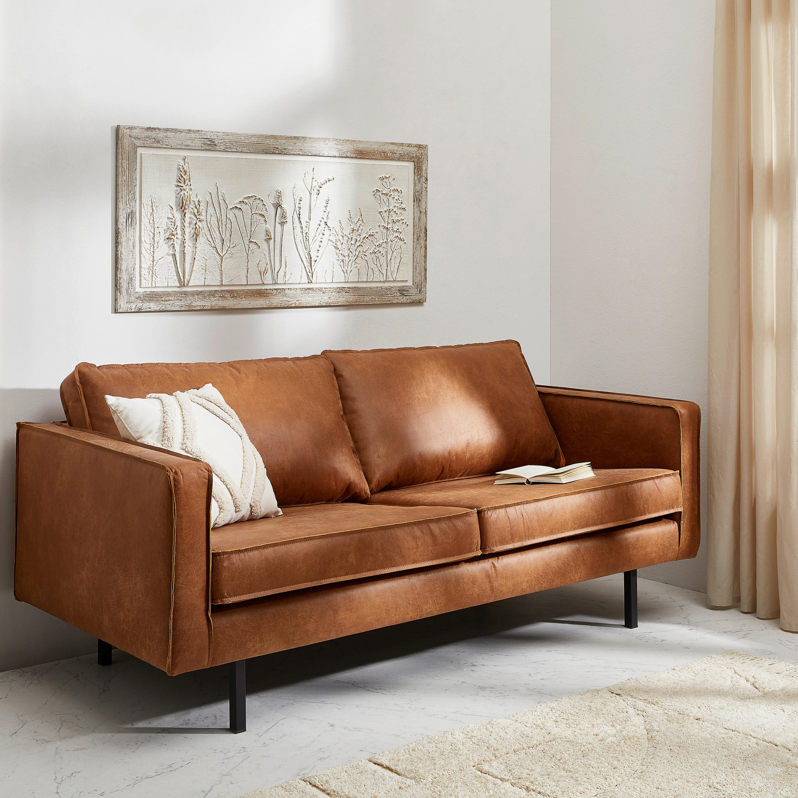 ÖLGEMÄLDE Pflanzen 120/55 cm  - Goldfarben/Naturfarben, Trend, Holzwerkstoff/Kunststoff (120/55cm) - Monee