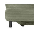 SCHLAFSOFA  mit Liegefunktion, Schlafen auf Sitzhöhe, Rücken echt Cord Salbeigrün  - Salbeigrün/Schwarz, KONVENTIONELL, Holz/Textil (196/96/103cm) - Carryhome