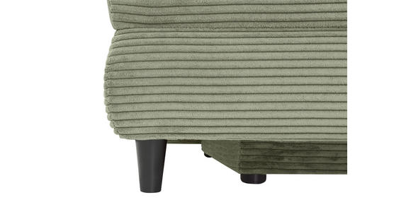 SCHLAFSOFA  mit Liegefunktion, Schlafen auf Sitzhöhe, Rücken echt Cord Salbeigrün  - Salbeigrün/Schwarz, KONVENTIONELL, Holz/Textil (196/96/103cm) - Carryhome