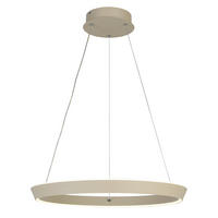 LED LUSTER  50/130 cm      - bela/boja peska, Trendi, metal/plastika (50/130cm) - Novel