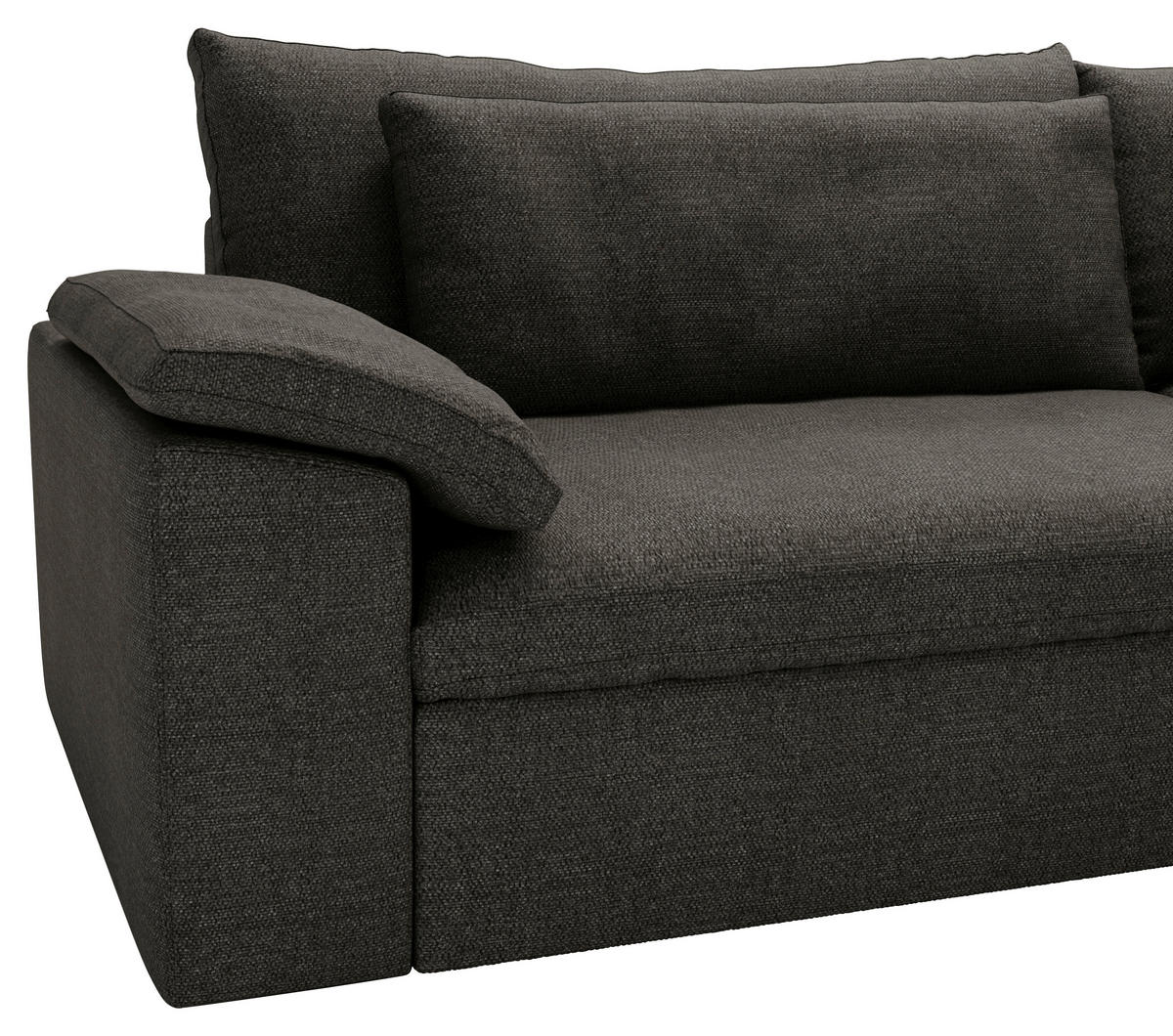 ECKSOFA  in Webstoff Anthrazit  306/198 cm  - Anthrazit/Schwarz, MODERN, Kunststoff/Textil (306/198cm) - Carryhome