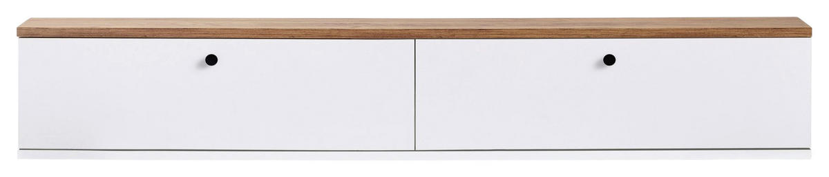 TV-ELEMENT 160/25/25 cm  - Weiß/Kieferfarben, MODERN, Holzwerkstoff (160/25/25cm) - MID.YOU