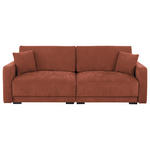 2-SITZER-SOFA in Chenille Rostfarben  - Rostfarben/Schwarz, KONVENTIONELL, Kunststoff/Textil (233/90/110cm) - Carryhome