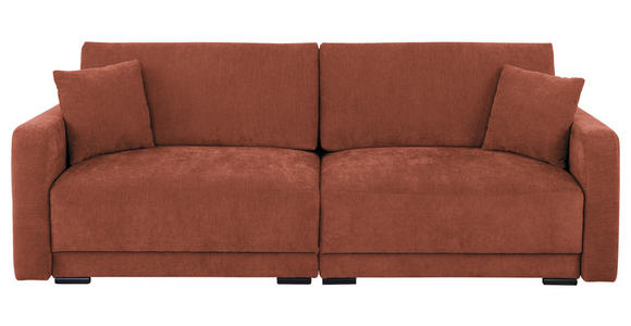 2-SITZER-SOFA in Chenille Rostfarben  - Rostfarben/Schwarz, KONVENTIONELL, Kunststoff/Textil (233/90/110cm) - Carryhome