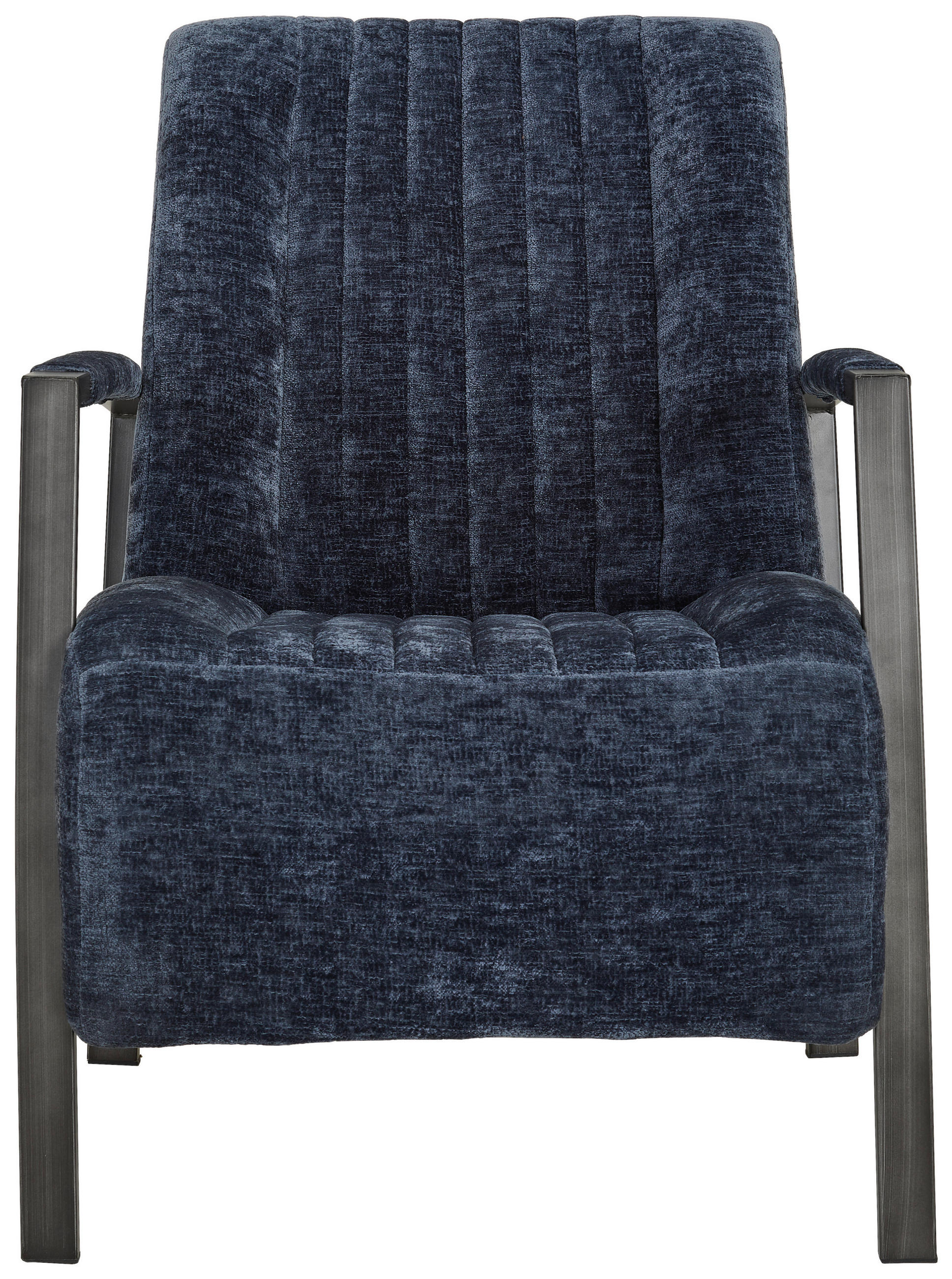SESSEL Teddystoff Blau    - Blau/Schwarz, Design, Textil/Metall (65/83/80cm) - Ambia Home