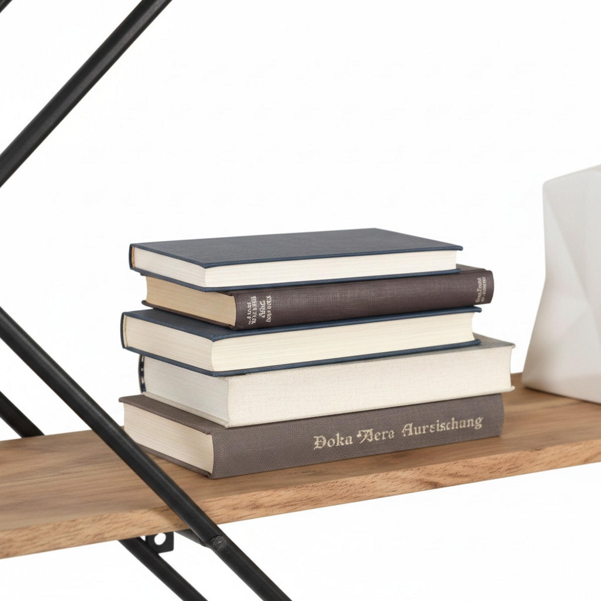 WANDREGAL 107/107/26 cm  - Dunkelgrau/Akaziefarben, Trend, Holz/Metall (107/107/26cm) - Ambia Home