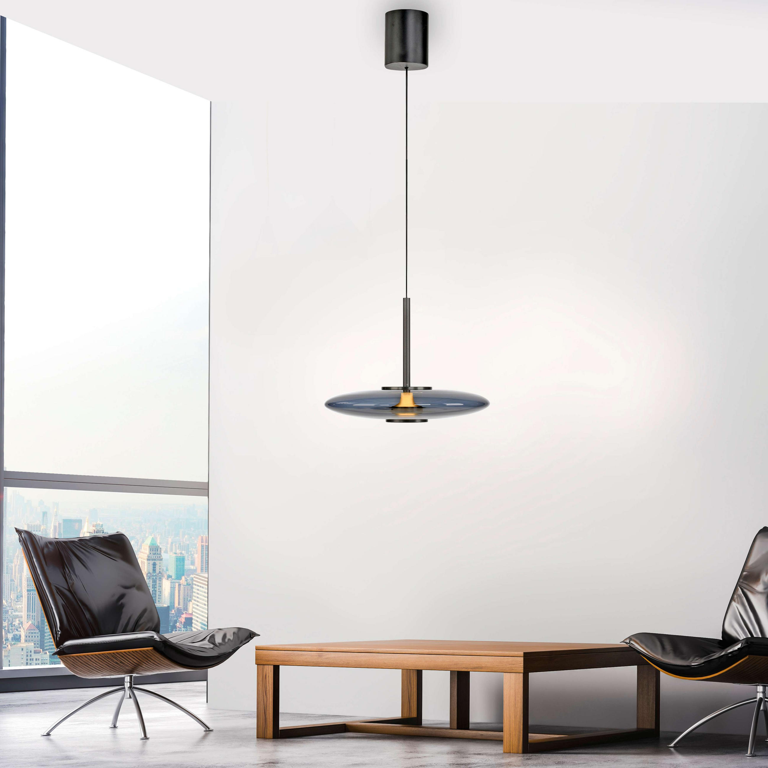 LED-PENDELLEUCHTE 45/45/240 cm   - Design, Glas/Kunststoff (45/45/240cm) - Neuhaus PURE
