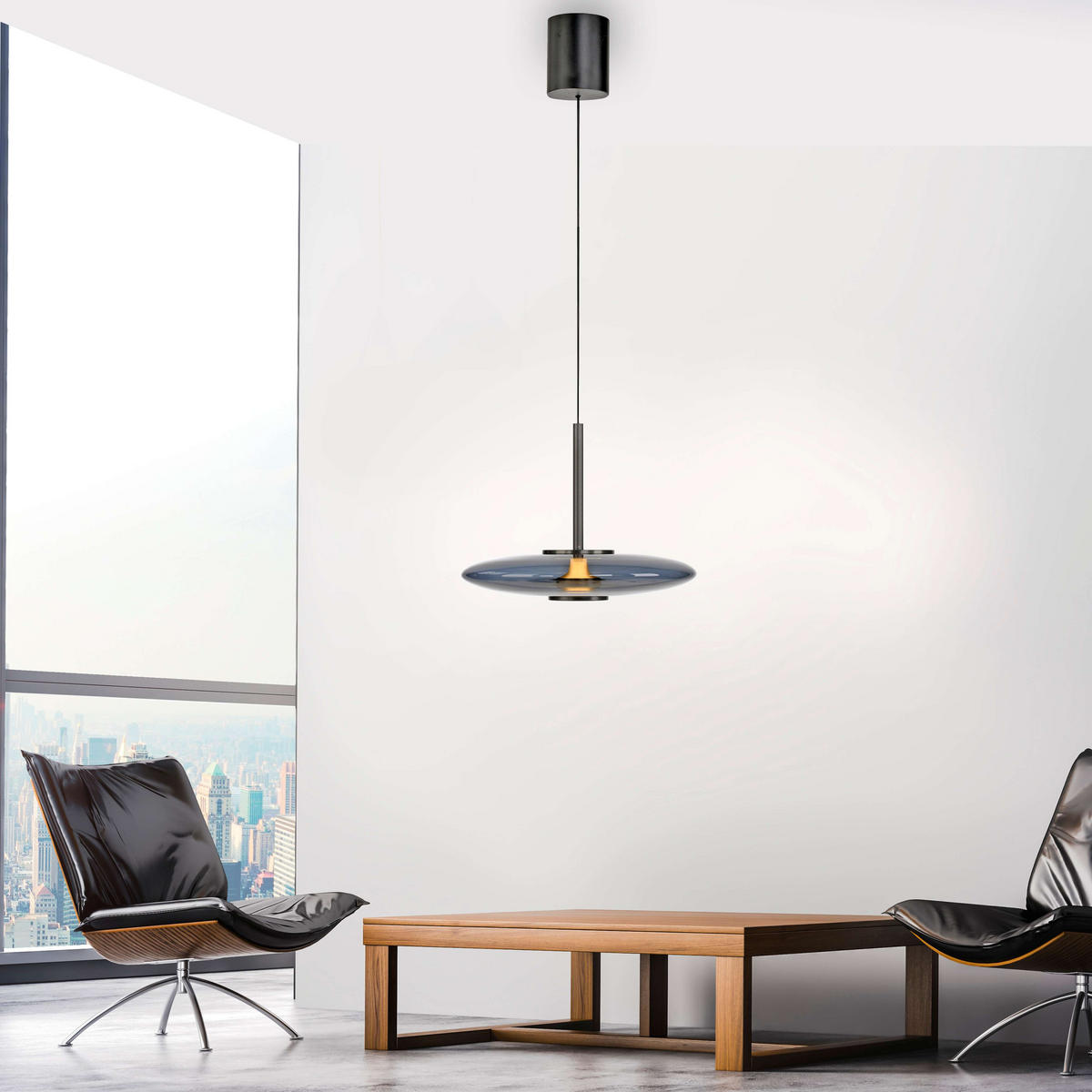 LED-PENDELLEUCHTE 45/45/240 cm  - Design, Glas/Kunststoff (45/45/240cm) - Neuhaus PURE