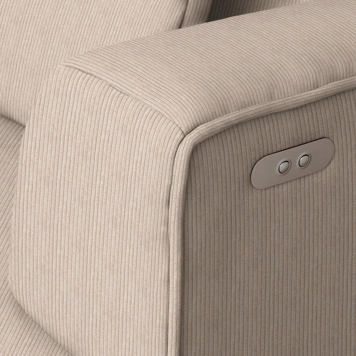 ECKSOFA  in Feincord Beige  288/188 cm  - Beige/Schwarz, Design, Kunststoff/Textil (288/188cm) - Welnova