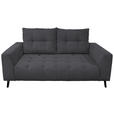 BIGSOFA  in Cord Anthrazit  - Anthrazit/Schwarz, KONVENTIONELL, Textil/Metall (246/100/116cm) - Carryhome