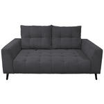 BIGSOFA  in Cord Anthrazit  - Anthrazit/Schwarz, KONVENTIONELL, Textil/Metall (246/100/116cm) - Carryhome