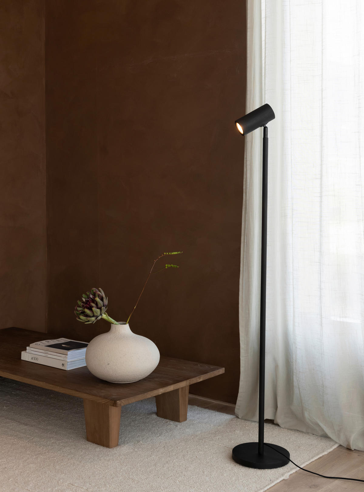 STEHLEUCHTE 25/25/141 cm    - Schwarz, Basics, Naturmaterialien (25/25/141cm) - Good & Mojo