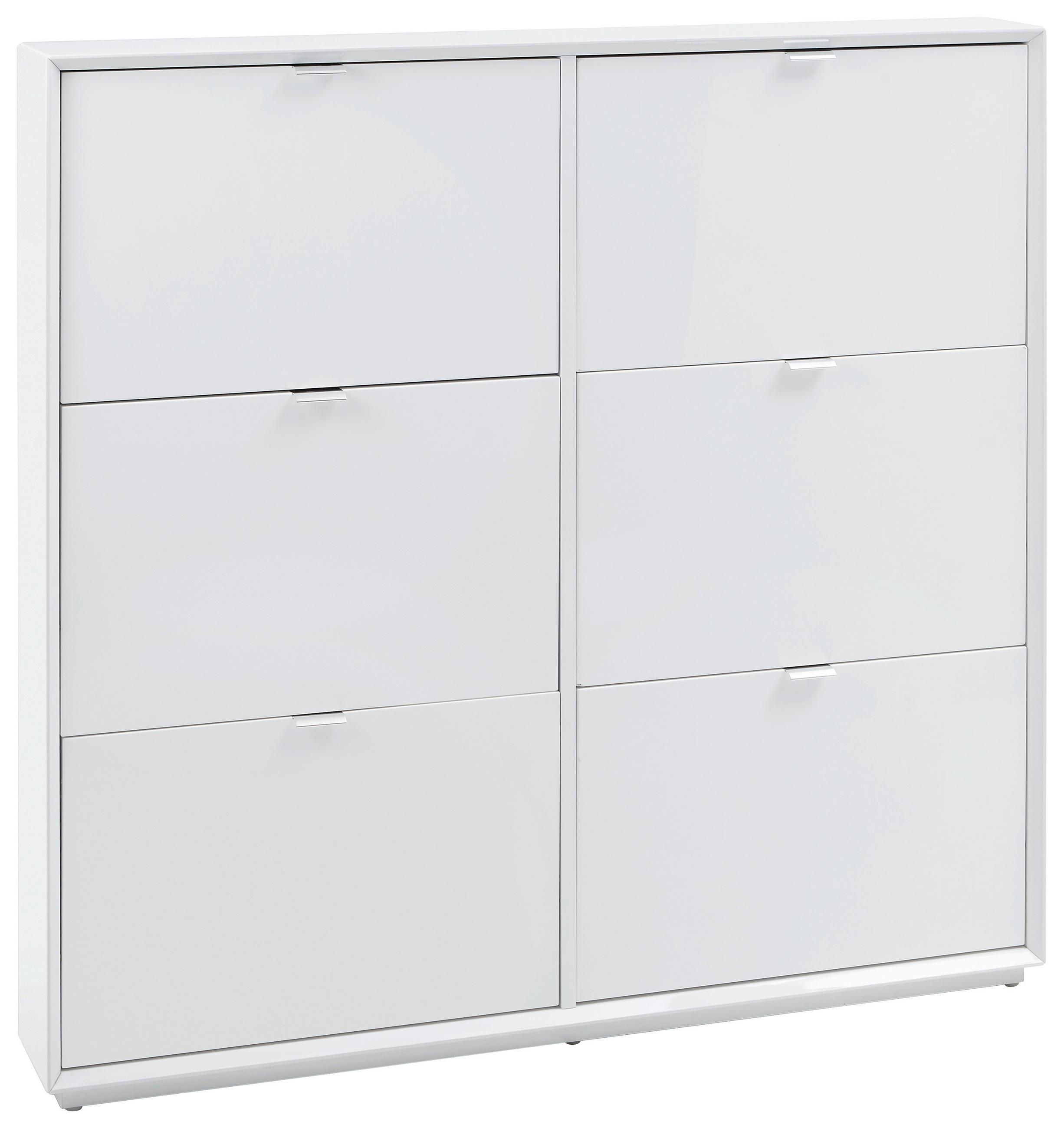 VÝKLOPNÁ SKRINKA NA TOPÁNKY, biela, farba ušľachtilej ocele, 127/122/18 cm - biela/farba ušľachtilej ocele, Design, kov/kompozitné drevo (127/122/18cm) - Xora