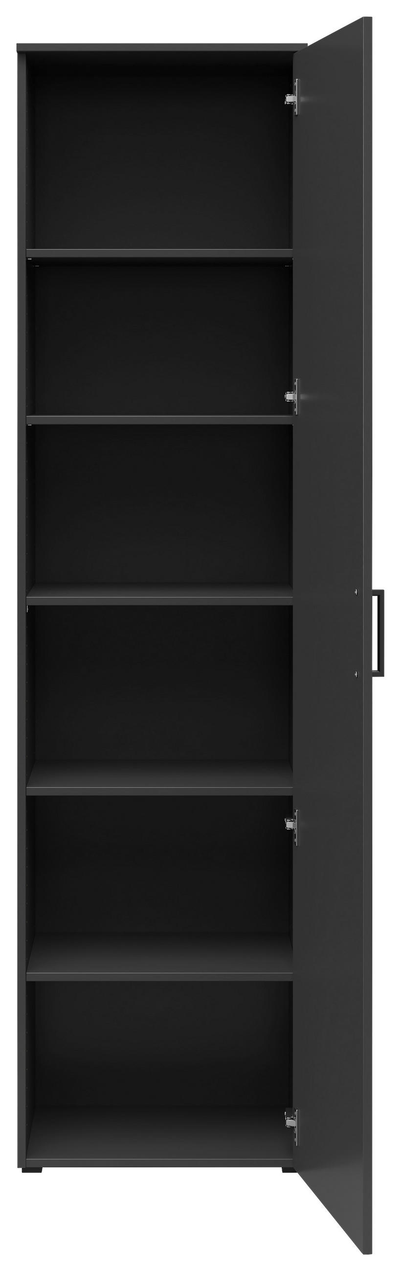 MEHRZWECKSCHRANK 50/195/40 cm  in Graphitfarben  - Anthrazit/Schwarz, MODERN, Holzwerkstoff/Kunststoff (50/195/40cm) - Carryhome