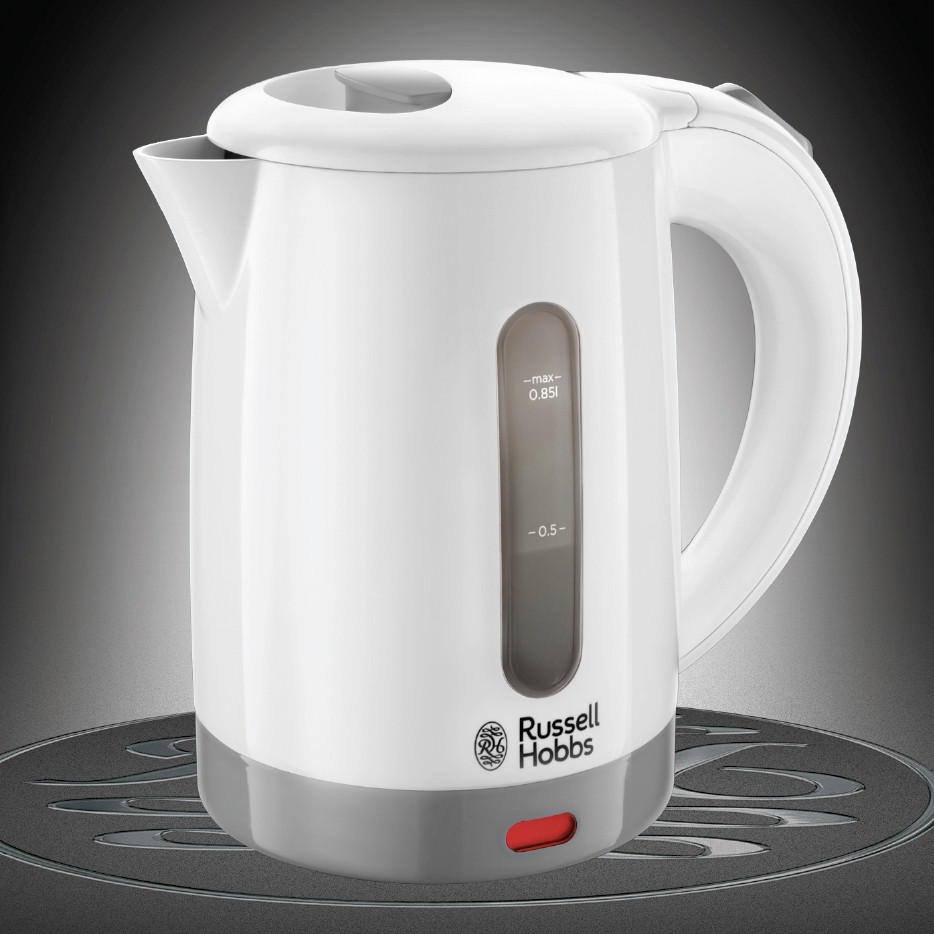 WASSERKOCHER Wasserkocher 0,85 L  - Weiß, Basics, Kunststoff (12/18/19cm) - Russell Hobbs