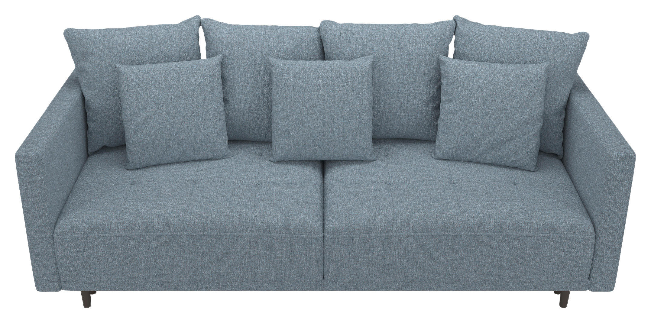 SCHLAFSOFA  in Webstoff Türkis Skandinavisch  - Türkis/Schwarz, Design, Textil (223/96/95cm) - MID.YOU