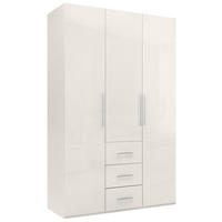 KLEIDERSCHRANK 147/219/59 cm,  in Kaschmir, 3-türig  - Kaschmir/Alufarben, KONVENTIONELL, Holzwerkstoff/Metall (147/219/59cm) - Carryhome