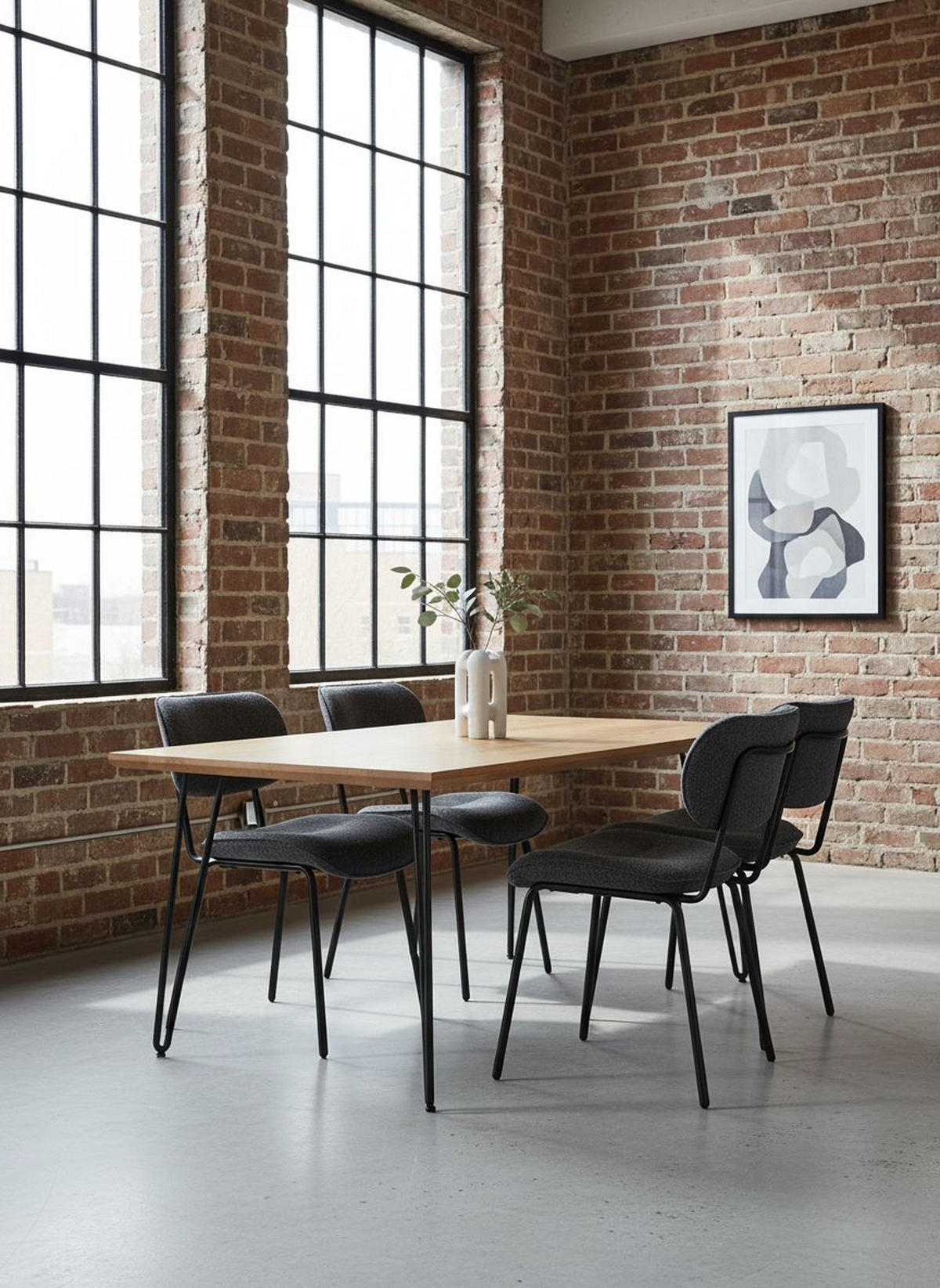 STUHL-SET 2 Stück  Bouclé  - Grau, MODERN, Textil/Metall (50/98/50cm) - Carryhome